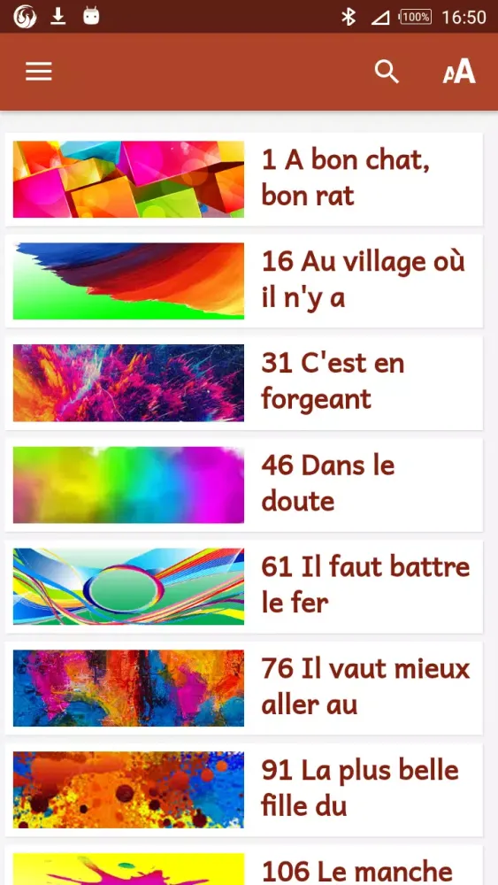 Proverbes français سکرین شاٹس