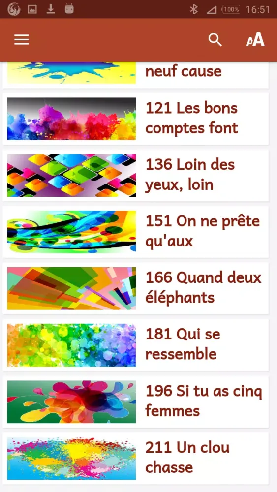 Proverbes français سکرین شاٹس