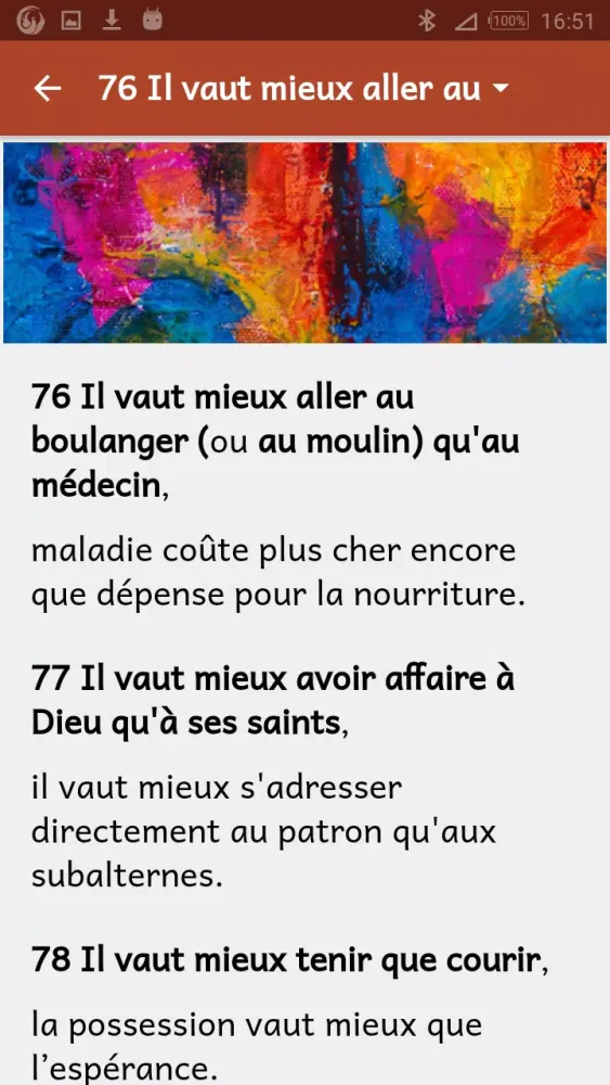 Proverbes français سکرین شاٹس