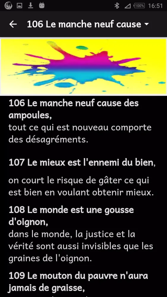 Proverbes français سکرین شاٹس