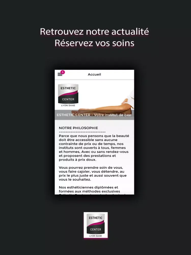 ESTHETIC CENTER LYON SAXE iPad  스크린샷
