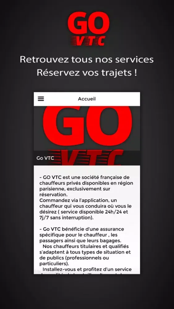 Ảnh chụp màn hình của GO VTC