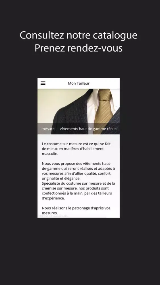 Ảnh chụp màn hình của Mon Tailleur