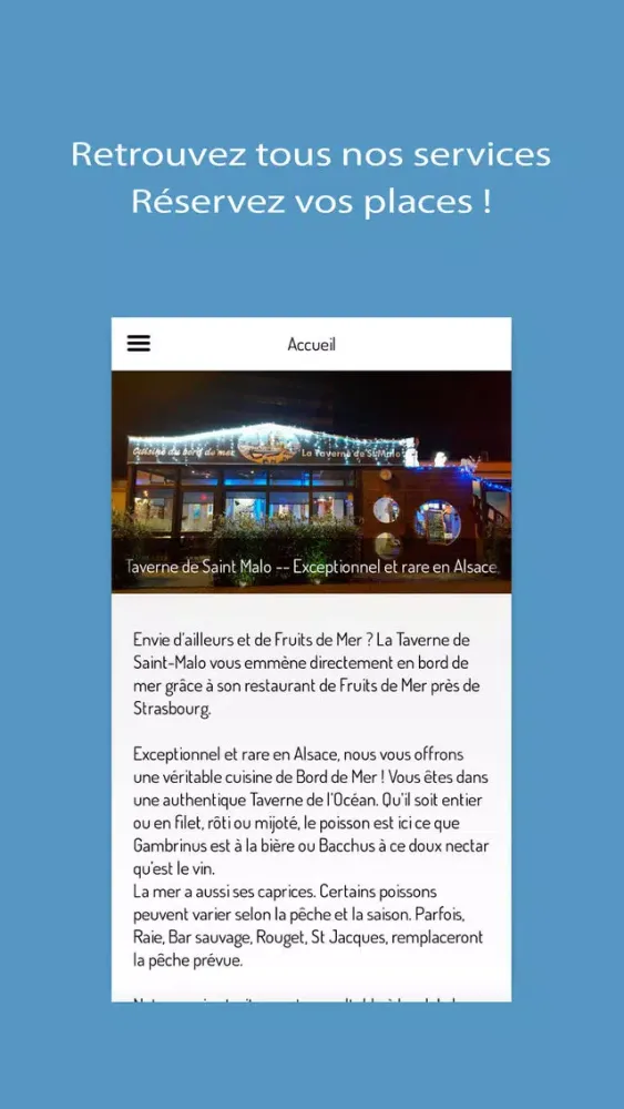 Taverne de Saint Malo سکرین شاٹس