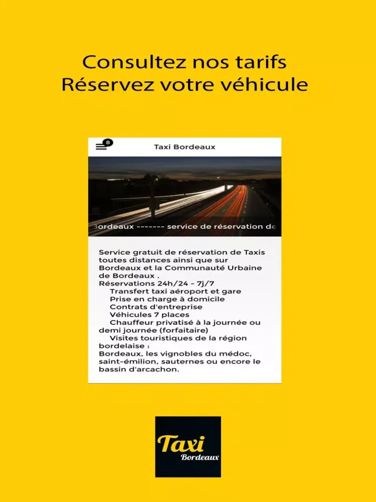 Taxi Bordeaux iPad  Ekran Görüntüleri