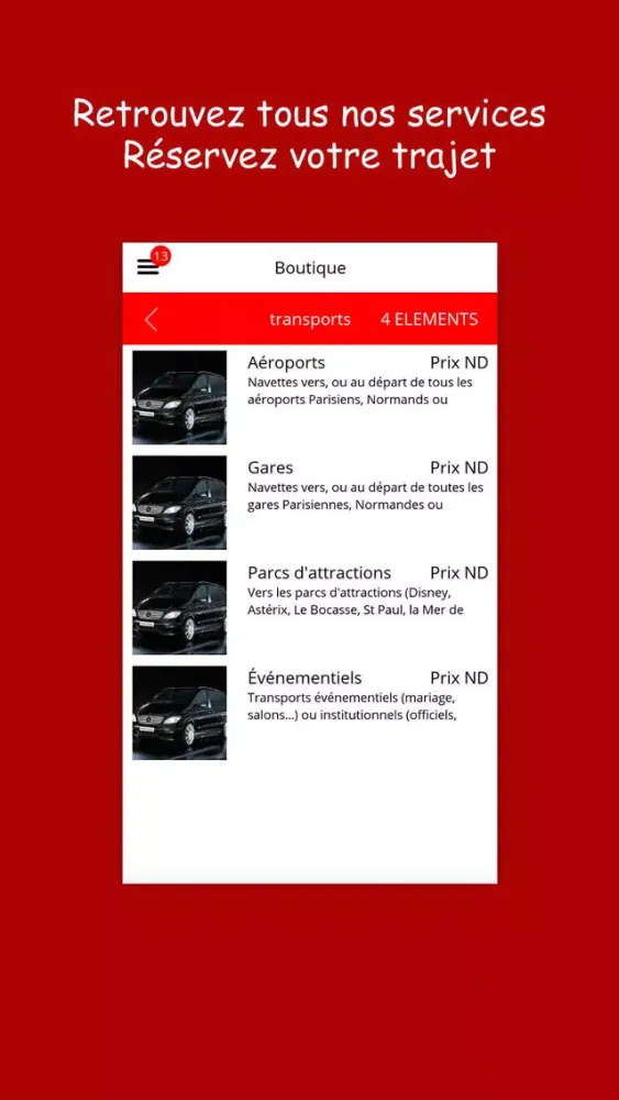 Capturas de tela do Transport Navette