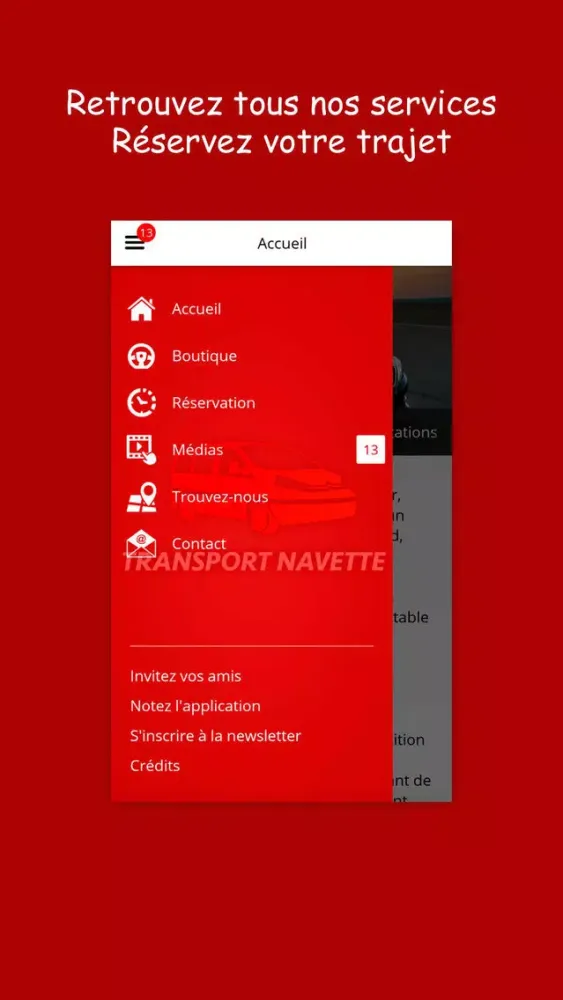 Capturas de tela do Transport Navette