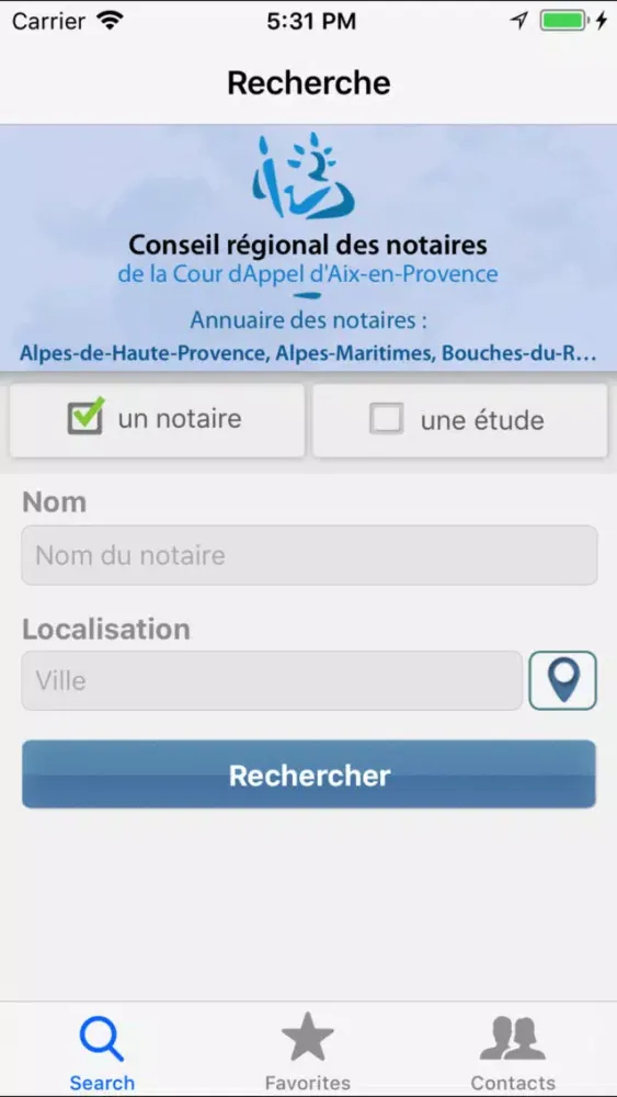 Ảnh chụp màn hình của Not'Annuaire Aix-En-Provence