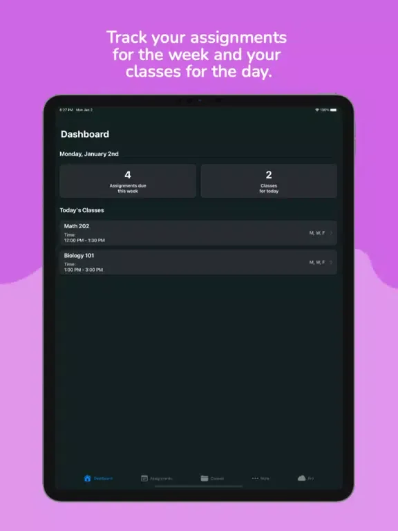 Capturas de pantalla de Pocket Student Planner iPad 