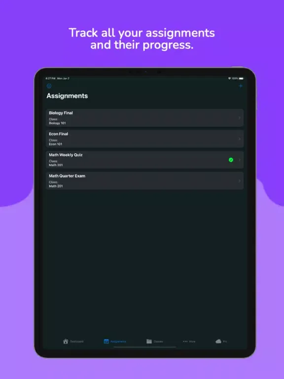 Capturas de pantalla de Pocket Student Planner iPad 
