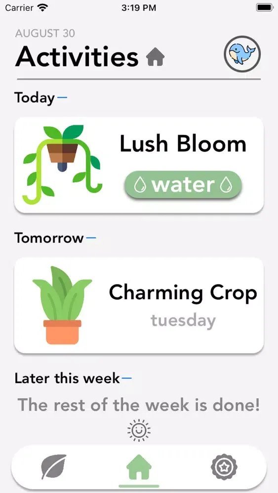 Capturas de tela do HousePlant Tracker