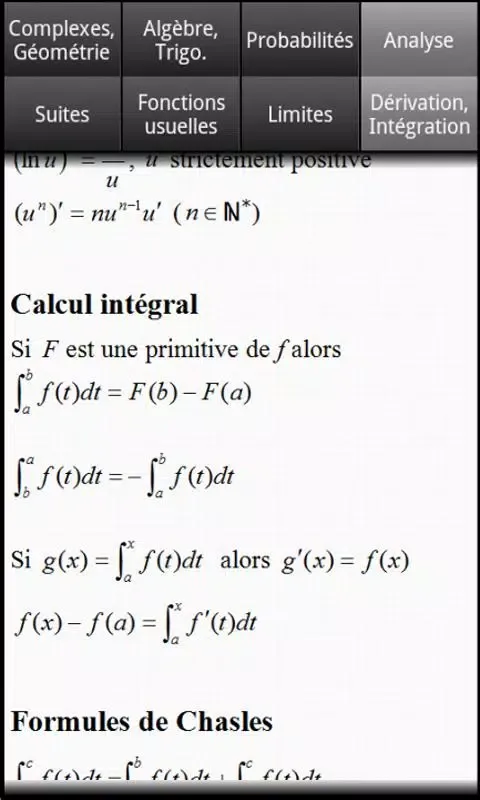 Formules Maths Bac S Screenshots