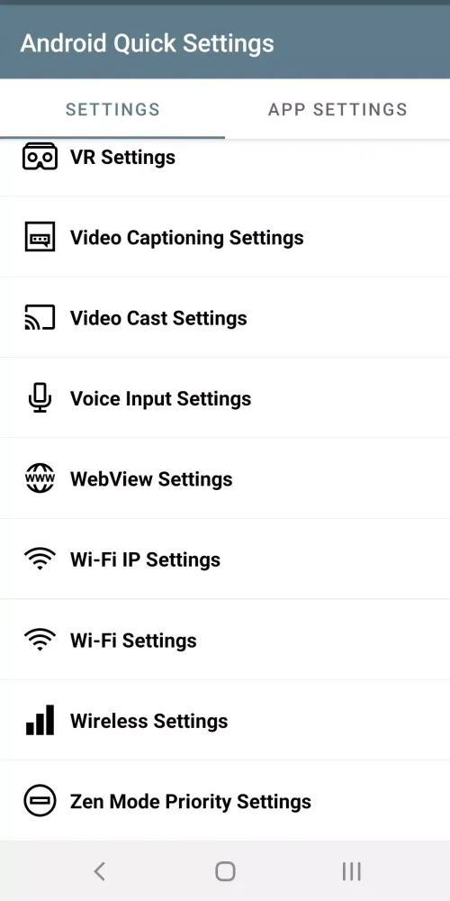 Android Quick Settings Screenshots