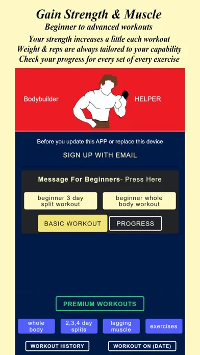 Capturas de pantalla de Bodybuilder HELPER