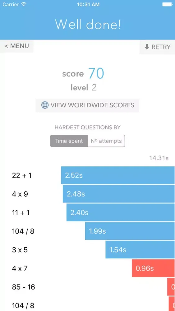 Mental Math Challenge スクリーンショット