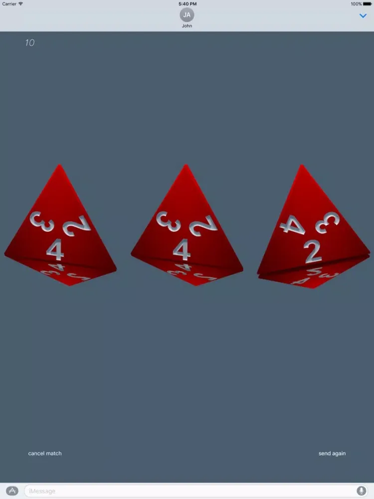 RPG D4 Role-Player Dice for iMessage iPad  Screenshots