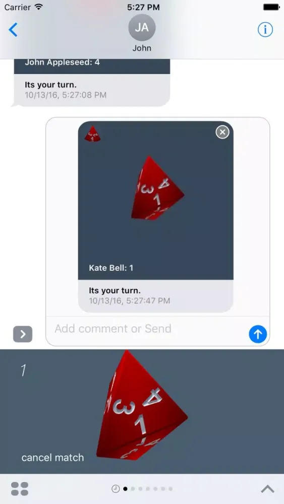 RPG D4 Role-Player Dice for iMessage Screenshots