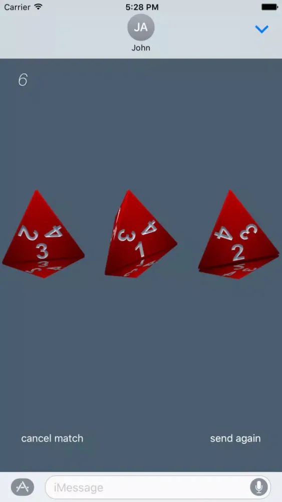 RPG D4 Role-Player Dice for iMessage Screenshots