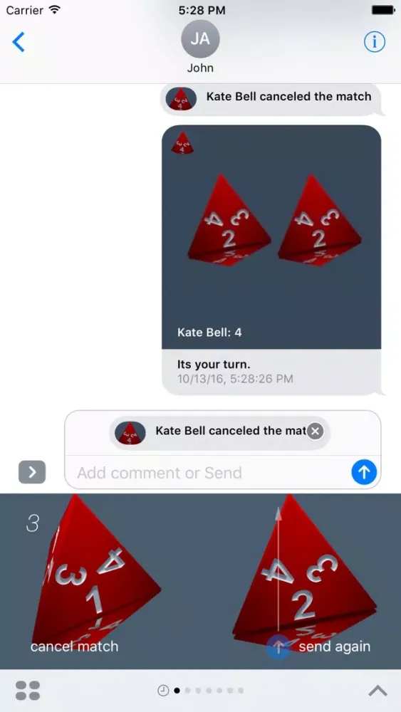 RPG D4 Role-Player Dice for iMessage Screenshots