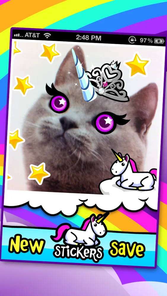 Скриншоты I'ma Unicorn - Amazing Glitter Rainbow Sticker Camera!