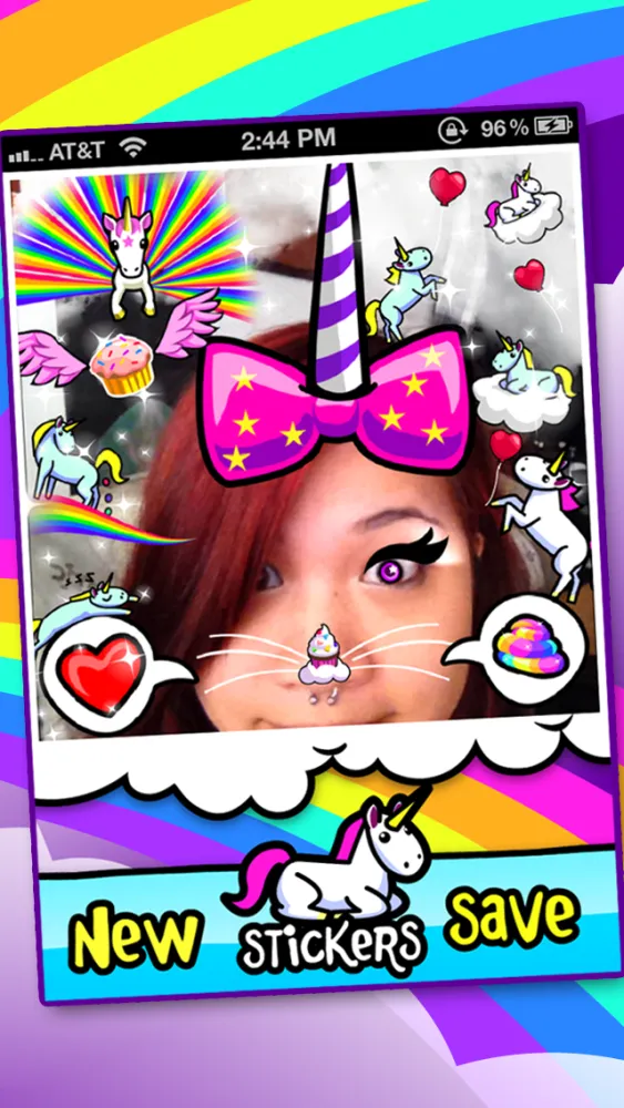 Скриншоты I'ma Unicorn - Amazing Glitter Rainbow Sticker Camera!
