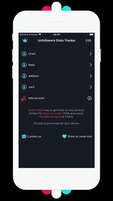 Unfollowers stats tracker Screenshots