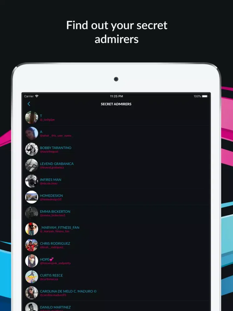 Capturas de pantalla de Blockers Spy for Instagram iPad 