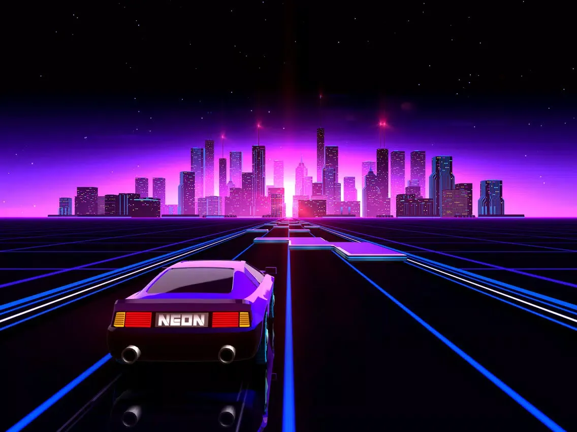 تصاویر Neon Drive - '80s style arcade iPad 