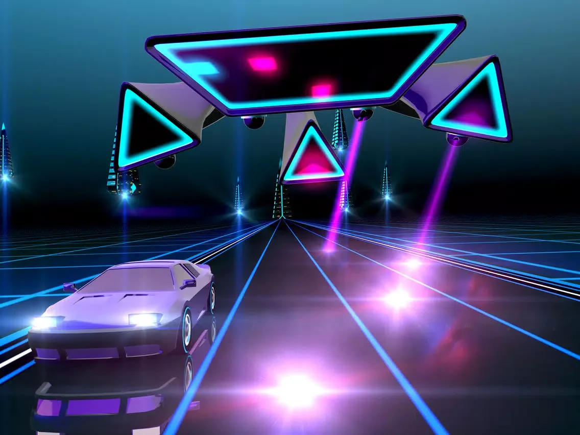 تصاویر Neon Drive - '80s style arcade iPad 