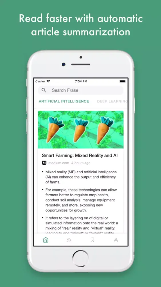 Скриншоты Frase: smart feed reader