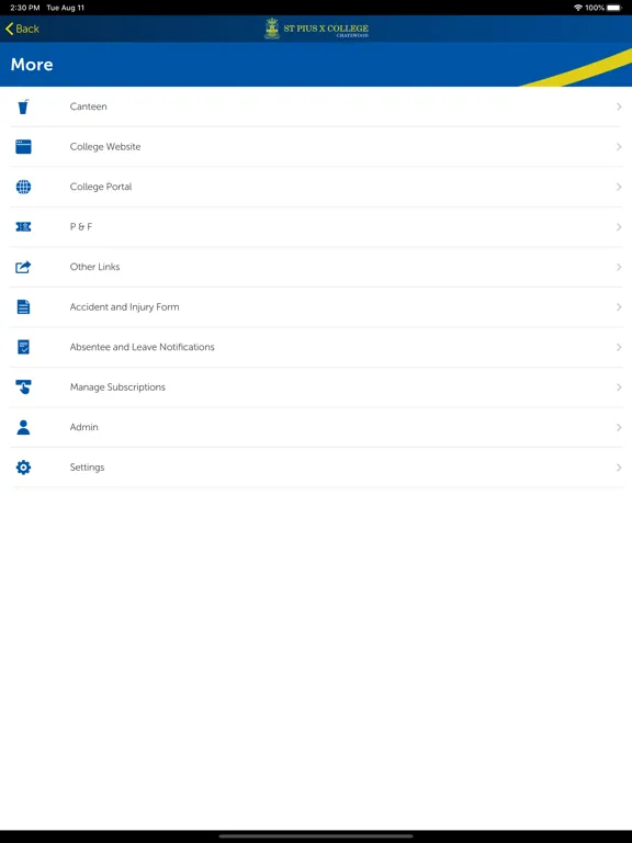 St Pius X iPad  স্ক্রিনশট
