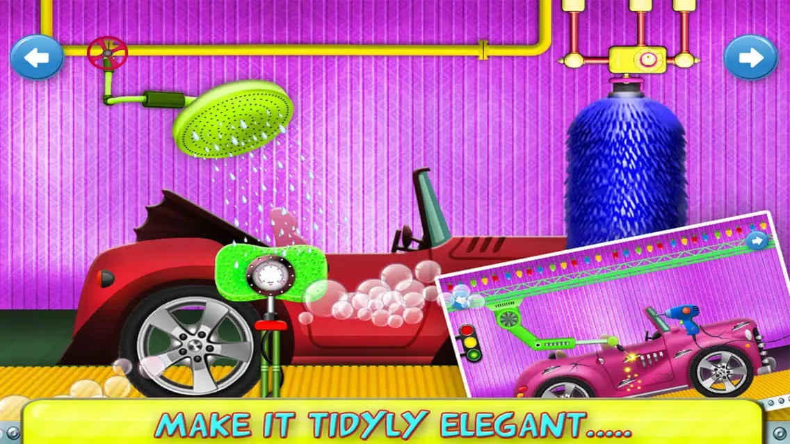 Captures d'écran de Car Wash Salon & Designing Workshop - top free cars washing cleaning & repair garage games for kids