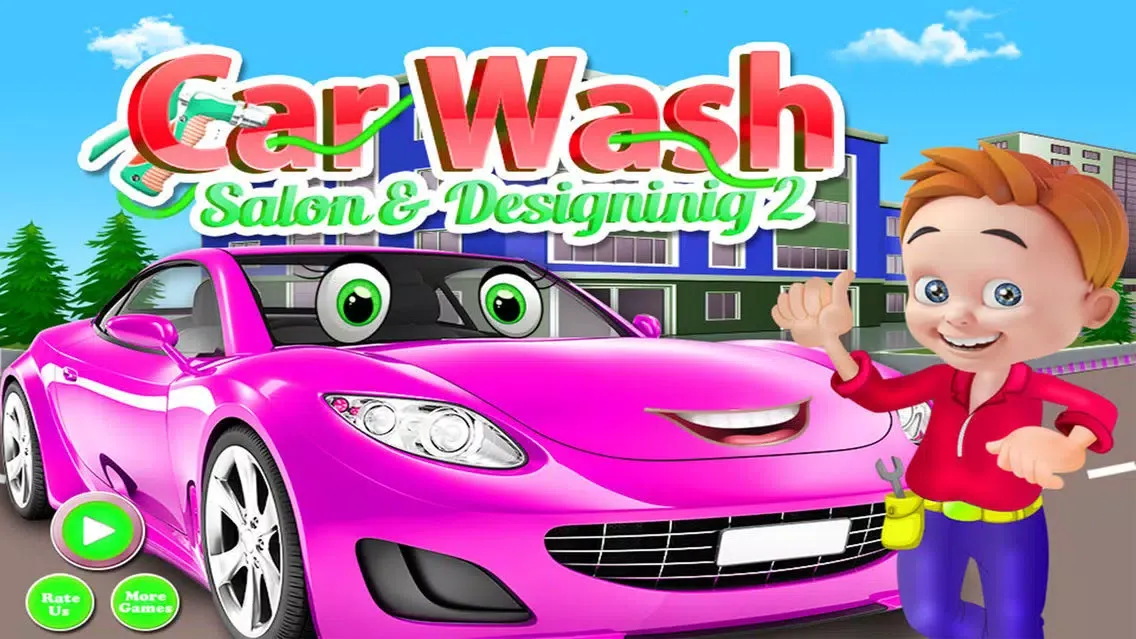 Captures d'écran de Car Wash Salon & Designing Workshop - top free cars washing cleaning & repair garage games for kids