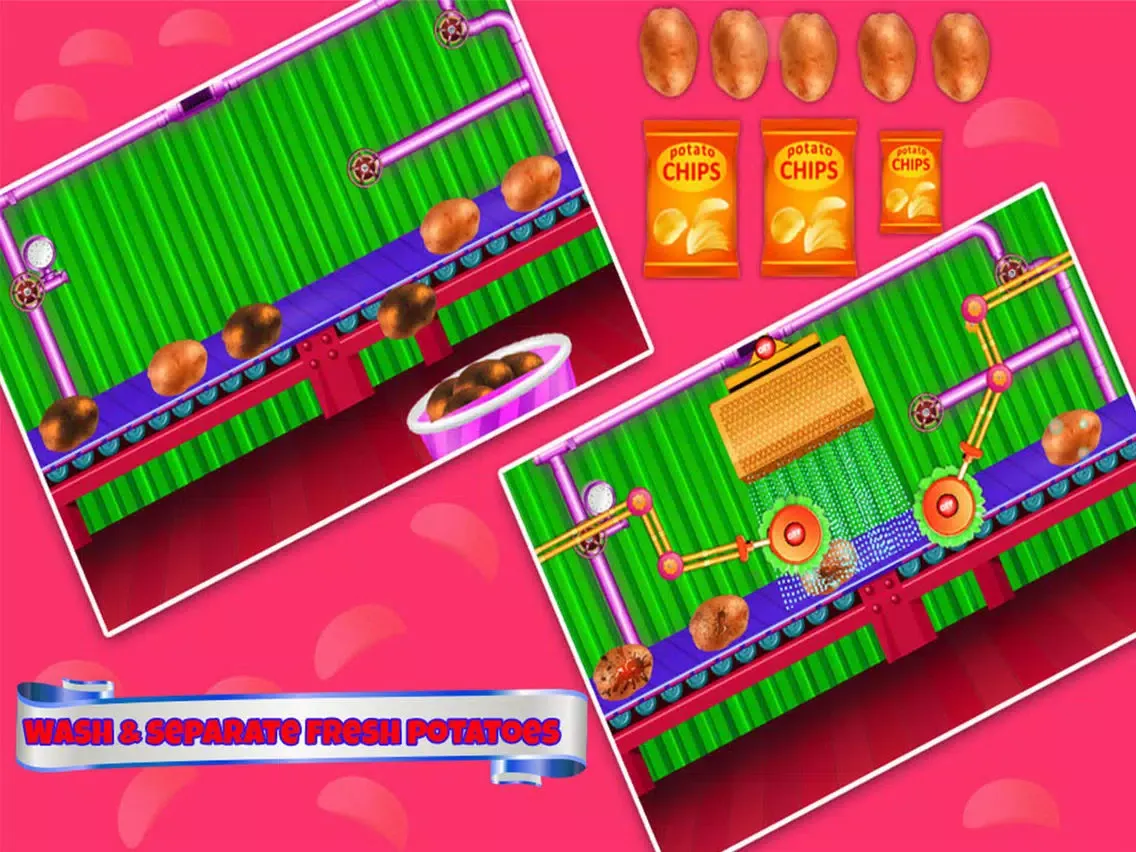 Ảnh chụp màn hình của Chips Factory Cooking Games iPad 