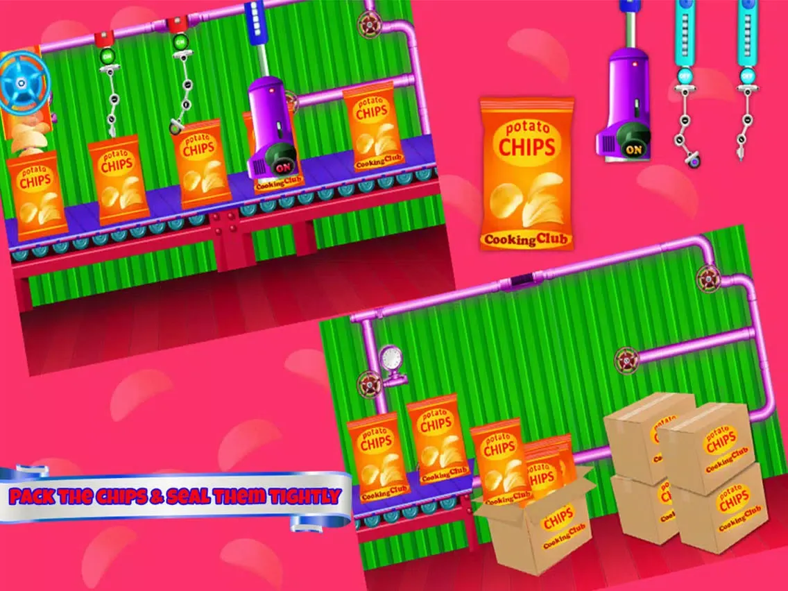 Ảnh chụp màn hình của Chips Factory Cooking Games iPad 