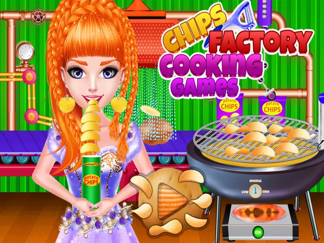 Ảnh chụp màn hình của Chips Factory Cooking Games iPad 