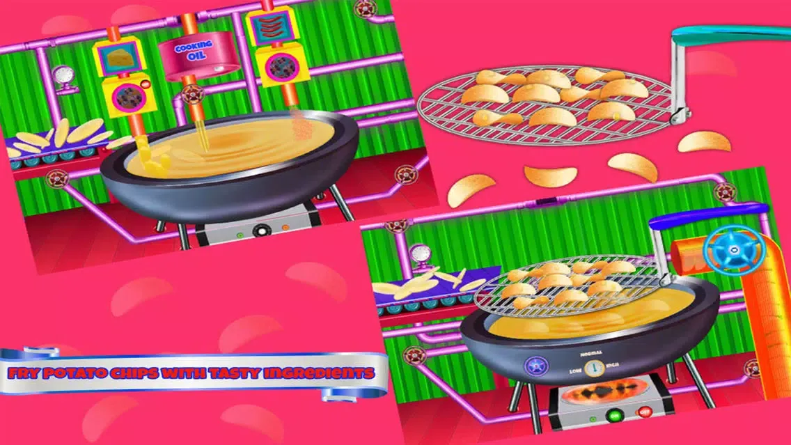 Ảnh chụp màn hình của Chips Factory Cooking Games