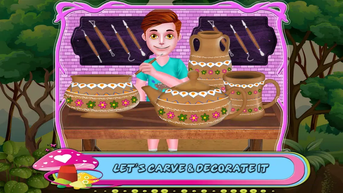 Tangkapan skrin Create Pottery Factory Game