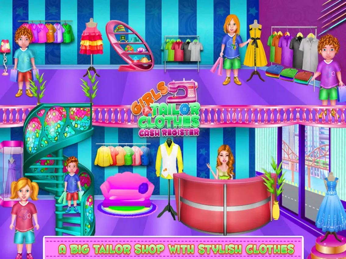 Girls Tailor Clothes Cash Register iPad  Screenshots
