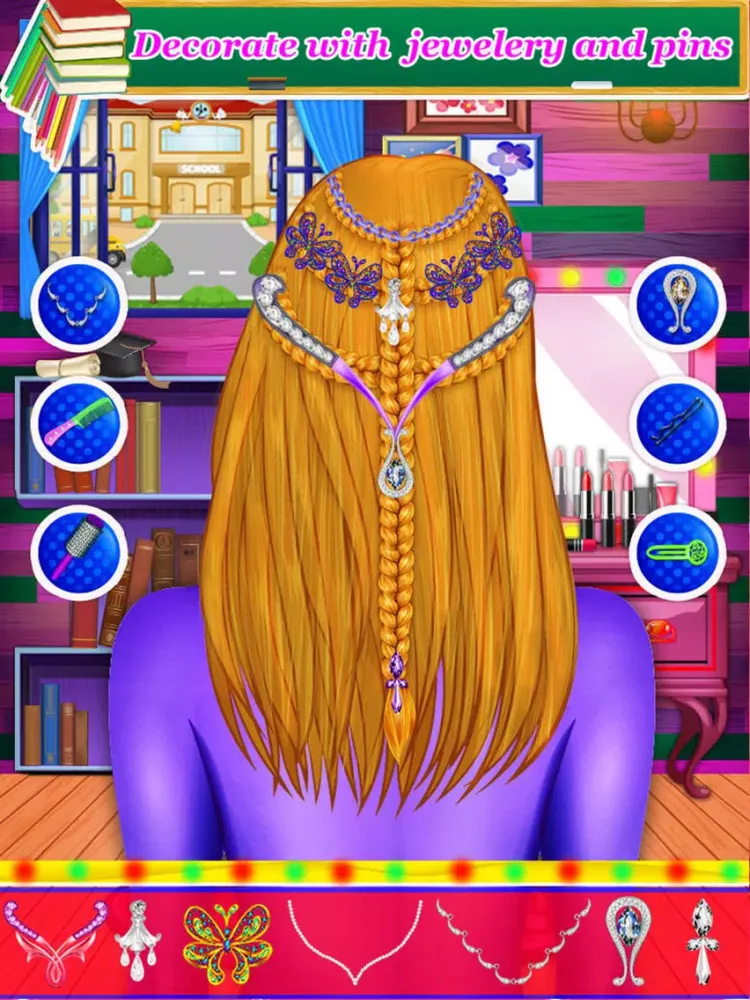 تصاویر School Girls Braided Hairstyles iPad 
