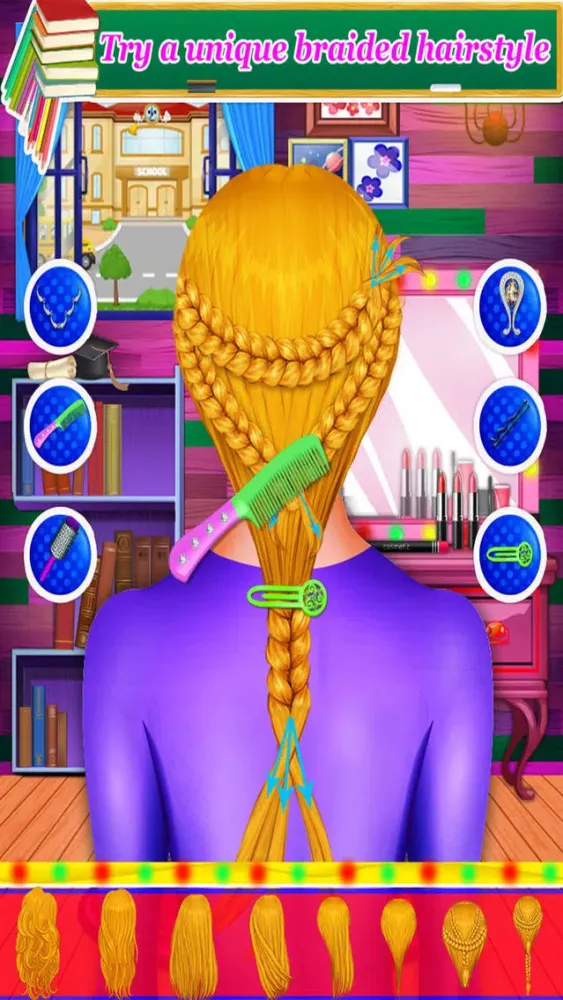 تصاویر School Girls Braided Hairstyles