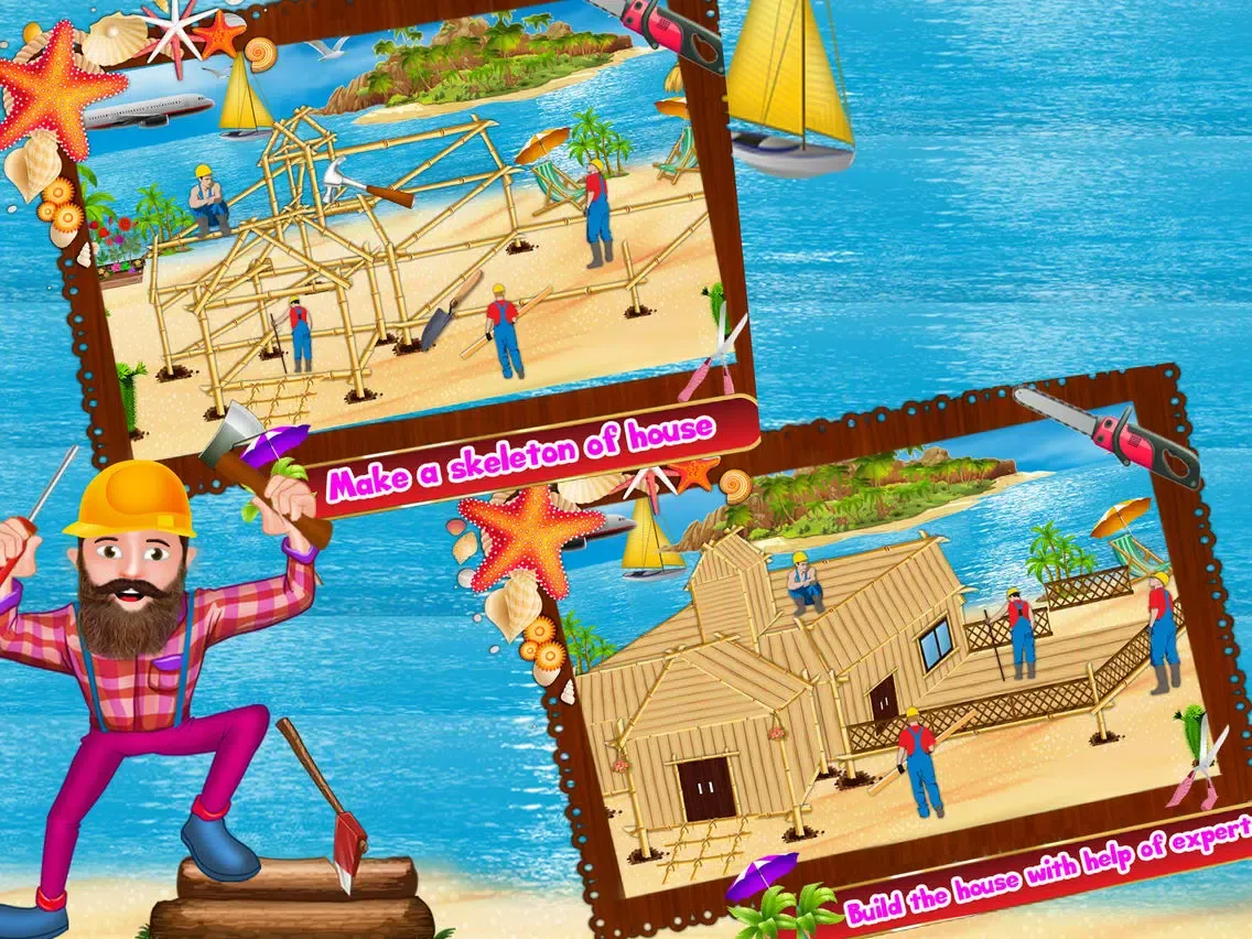 Seaside Dream House Builder iPad 應用截圖