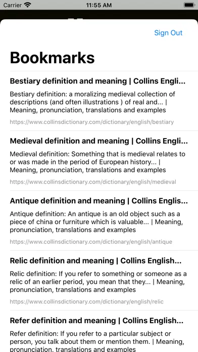 Bookmark for Collins应用截图