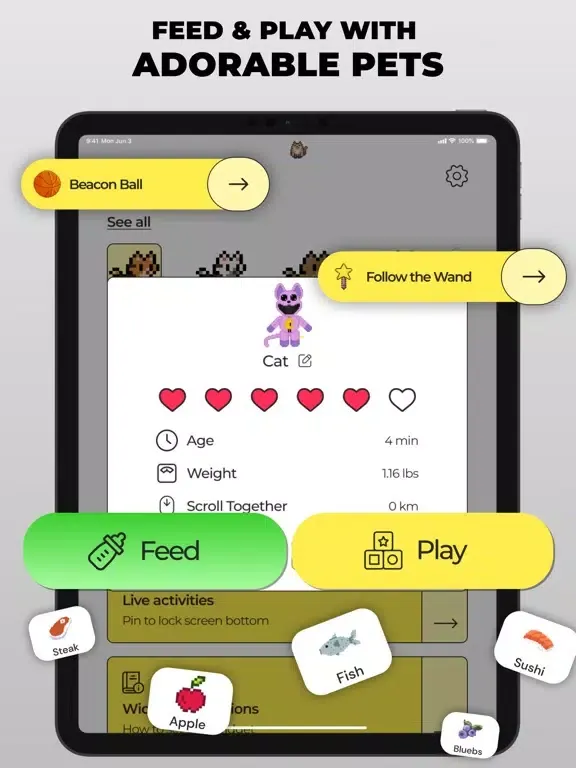 Ảnh chụp màn hình của Pixel Pets for Dynamic Island, iPad 