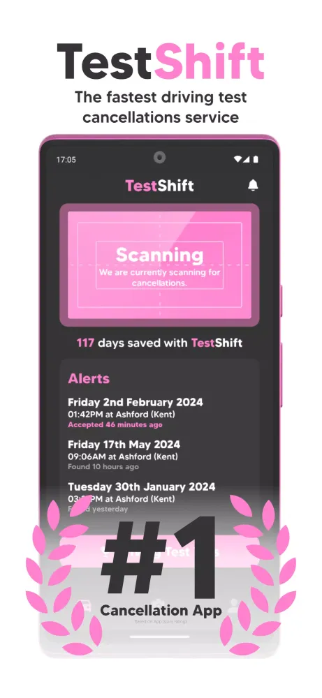 Capturas de tela do TestShift UK Find Driving Test