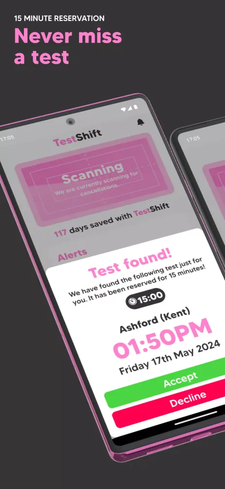 Capturas de tela do TestShift UK Find Driving Test