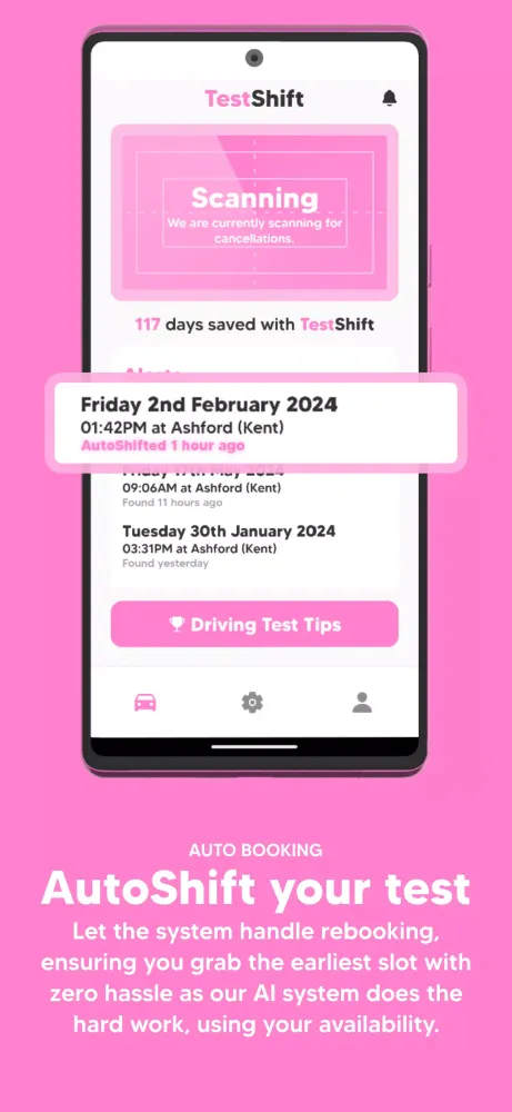 Capturas de tela do TestShift UK Find Driving Test