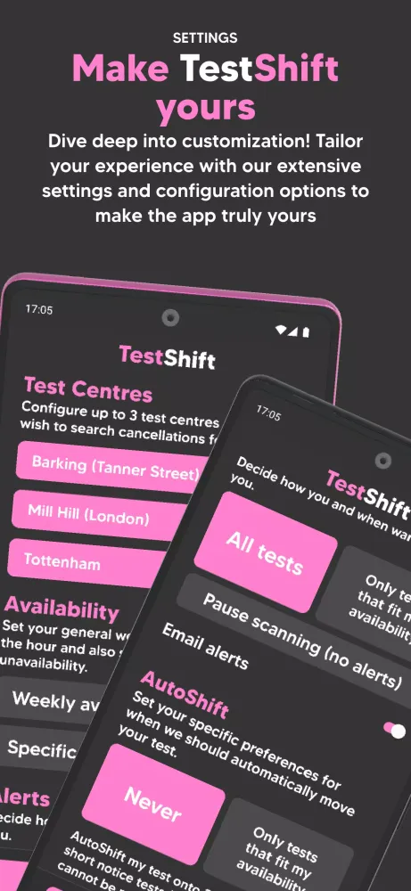 Capturas de tela do TestShift UK Find Driving Test