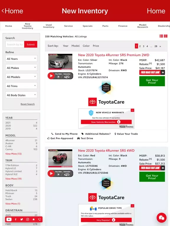 Fred Haas Toyota Country App iPad 应用截图