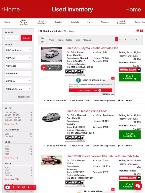 Fred Haas Toyota Country App iPad 应用截图